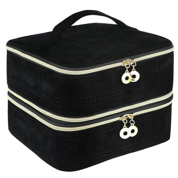 IKITEE Nail Polish Organizer Bag, DoubleLayer Nail Polish