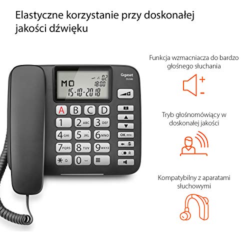 GIGASET DL580 TÉLÉPHONE FILAIRE SANS RÉPONDEUR AUTOMATIQUE AVEC AFFI - vue 5