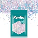 Renfio Magic Opal Glitter Chunky Fine Mixed PET Sequins Mixology Hexagon Iridescent Glitters Epoxy...