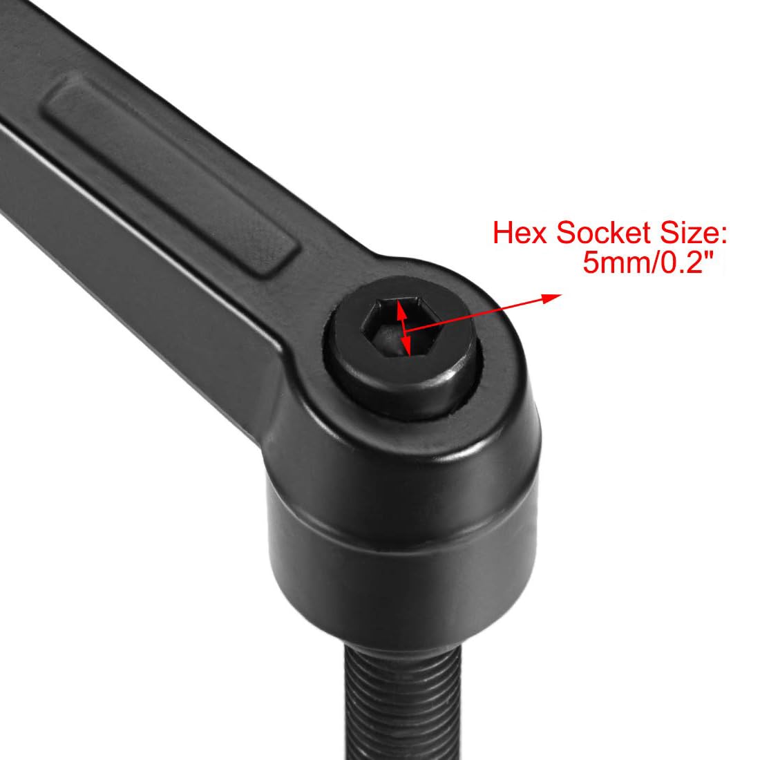 TA-VIGOR 1Pcs Adjustable Clamping Lever Handles, M10 x 50mm Locking Quick Release Push Button Ratchet Screw Knobs - Image 4