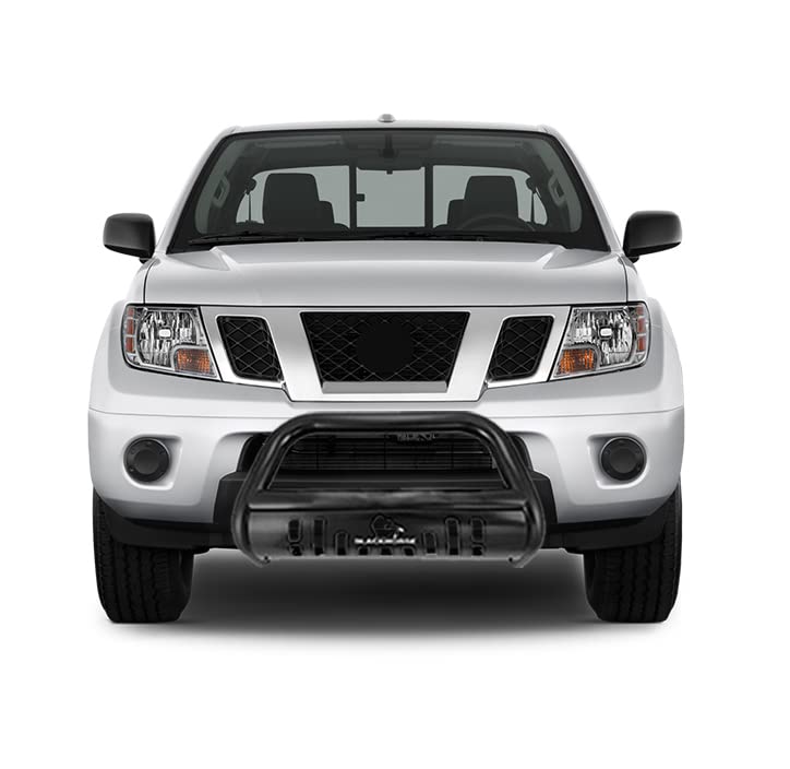 Image of Black Horse Bull Bar Skid Plate Black Compatible with 2005-2021 Nissan Frontier|2005-2007 Nissan Pathfinder|2005-2015 Nissan Xterra-CBB-NIB4201SP