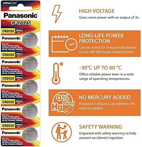 TOSHIBA. CR2025 3.0V Lithium Coin Cell Battery - Pack of 2 - Count 10