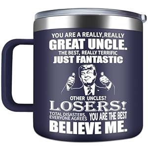 Funny Uncle Mug Gifts for Uncle from Niece Nephew - Great Uncle 14oz Stainless Steel Coffee Mug - Christmas Birthday Present for Uncle Funny Uncle Mug Gifts for Uncle from Niece Nephew Great Uncle 14oz Stainless Steel Coffee Mug Christmas Birthday Present for Uncle
