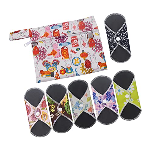 TOKIDNY 1 セット 7枚入り パンティ ライナー 洗える 生理用 ナプキン 吸水性 生理用 パッド 用 パッド 常用 パンティ ライナー 布 用 用 繰り返し使える 布