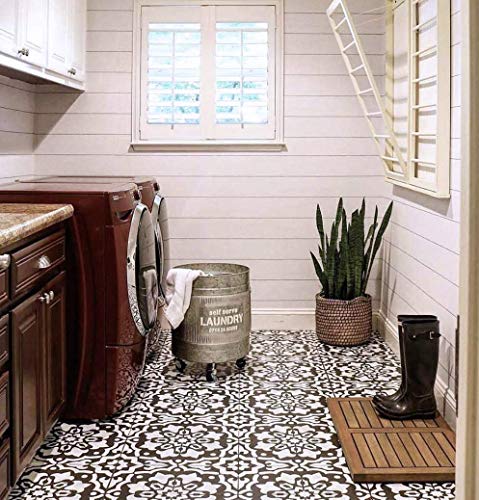 Amalfi Tile Stencil - Cement Tile Stencils - Diy Portuguese Tiles - Reusable Stencils For Home Makeover (Large 12"X12") #TOP6