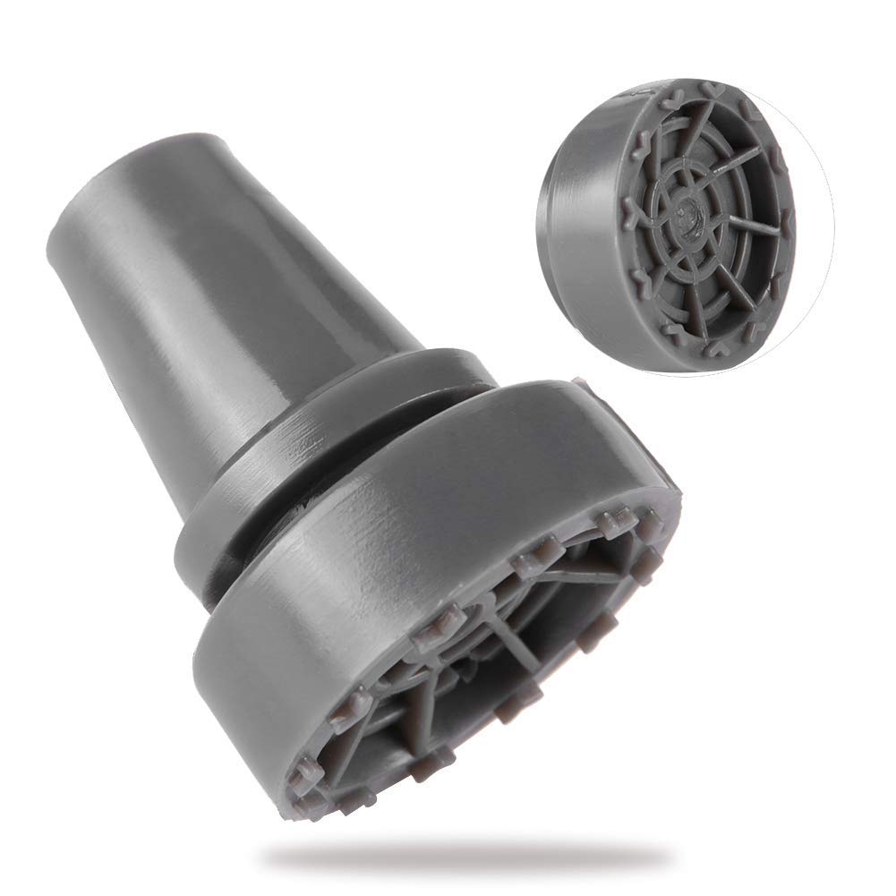 Crutch Cane Tips, Anti-Slip 360° Rotating Walking Stick Pads Caps End Bottom Accessory Replacement Rubber Head Protector