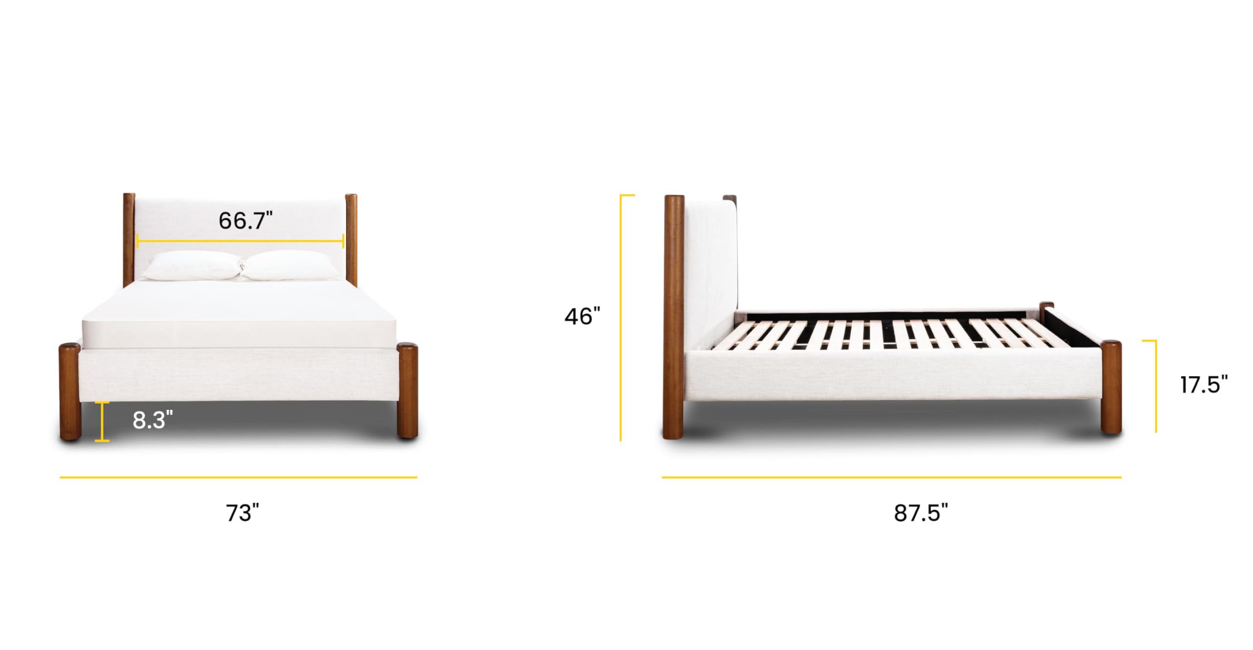 ( Similar item, only color walnut ) POLY & BARK Cork Queen Size Bed