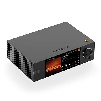 Eversolo DMP-A6 Streamers, All-in-One Amplifier and Network Player, MQA Full Decode, XMOS316 DSD512 PCM768kHz/32Bit Bluetooth 5.0 aptX HD, 6 HD Touchscreen, Exclusive App, Music Service and streaming