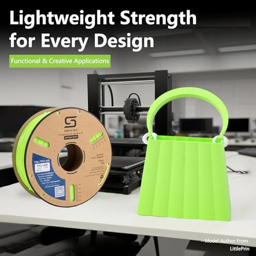 Image of Siraya Tech Flex TPU Air - Active Foaming 3D Printer Filament, Green, 1kg | Lightweight, Adjustable Hardness 65A-82A, High-Speed Printing, for Wearables, Sports Gear & Soft Prototypes