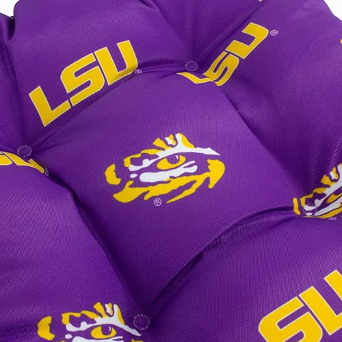 Image of Everything Comfy College Covers LSU Tigers Indoor Outdoor Seat Cushion Patio D Cushion