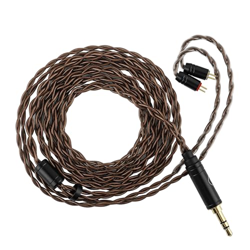 Image of Linsoul ZiiGaat Z-01 IEM Cable, 4 Core Single Crystal Copper Wire,in Ear Monitor Cord with 3.5mm Plug,Detachable 0.78mm 2Pin Connector for HiFi Wired Earbuds Zero:2,EW300,Cadenza,Kefine,WanerSG