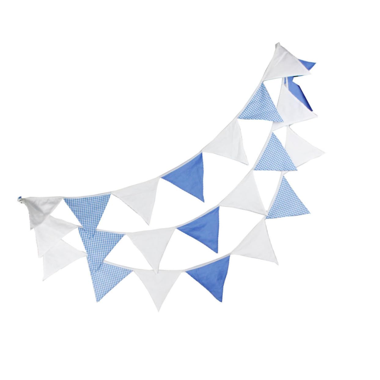 TOYANDONA 2stücke Blaue Baumwoll-dekorationsflagge Für Hochzeiten Und Geburtstagsfeiern Wimpelkette Für Festival Und Partydekoration Einfach Aufzuhängen Schöne Erfahrung