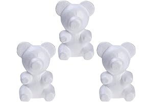 Amosfun 3Pcs Styrofoam Bear Shapes for Crafts