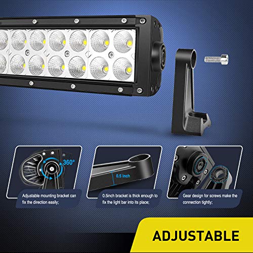 Image of LED Light Bar Nilight 52Inch 300W Curved Spot Flood Combo LED Driving Lamp Off Road Lights LED Work Light for Trucks Boat Jeep Lamp