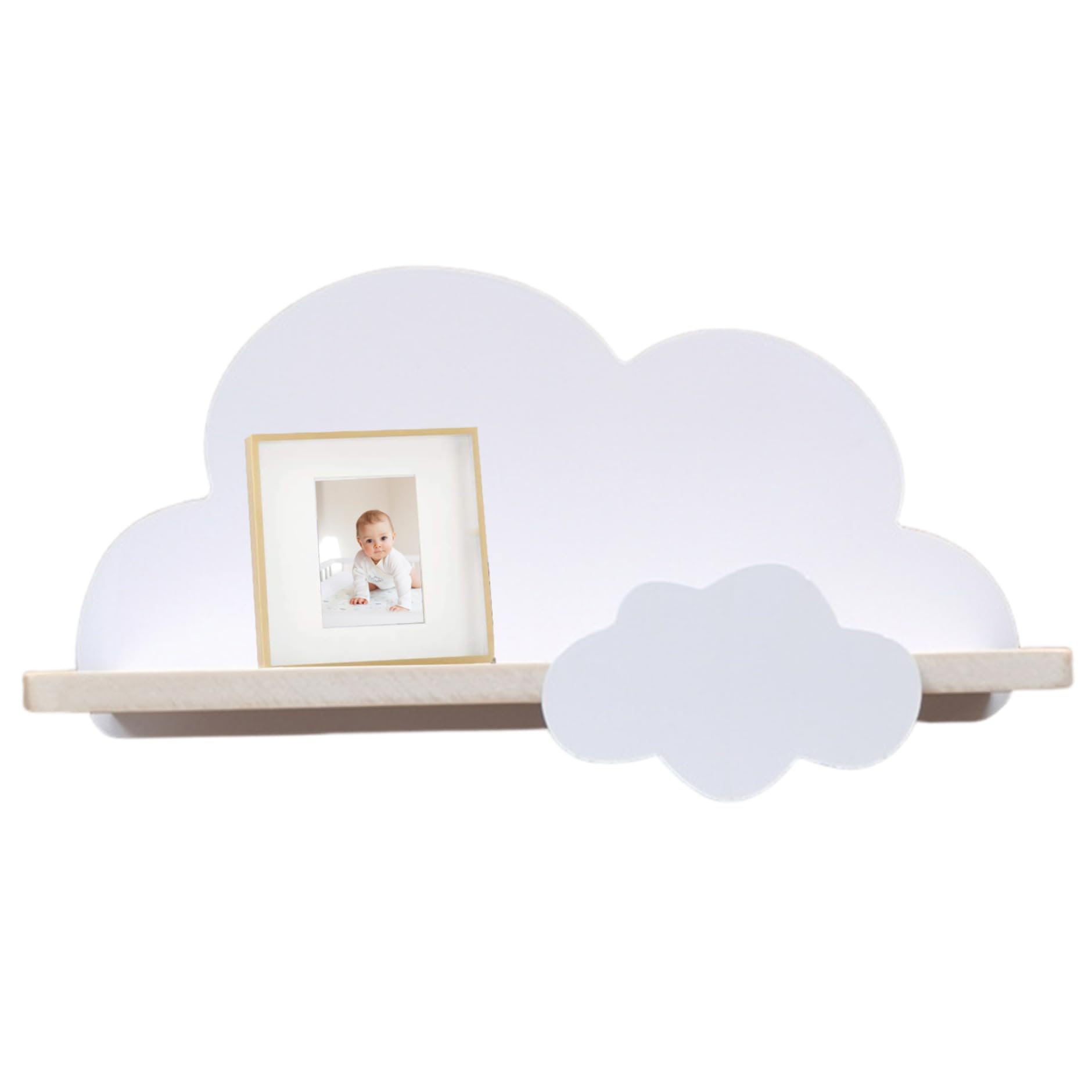 AZIDWERYQ Floating Cloud Shelves, Wood Cloud Wall Shelves with Hook Cute Wall Shelf for Bathroom Living Room Bedroom Corner Nursery Decor