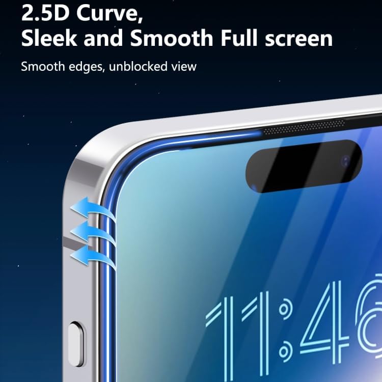 Image of Tempered Glass Screen Protector (For iPhone 15 (Privacy))
