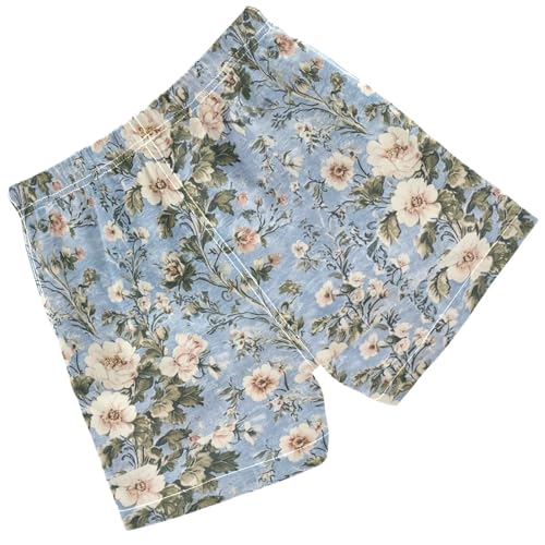 Pigsaly Boys Swim Trunks Vintage French Floral Blue Boys Board Shorts Swimsuit Swimwear Summer Bathing Suit 5T2