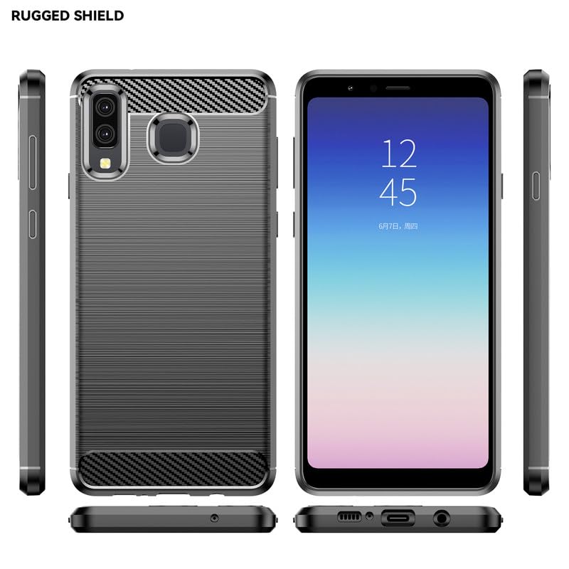 Image of Hybrid Carbon Fiber Back Case for Samsung Galaxy A8 Star (Black)