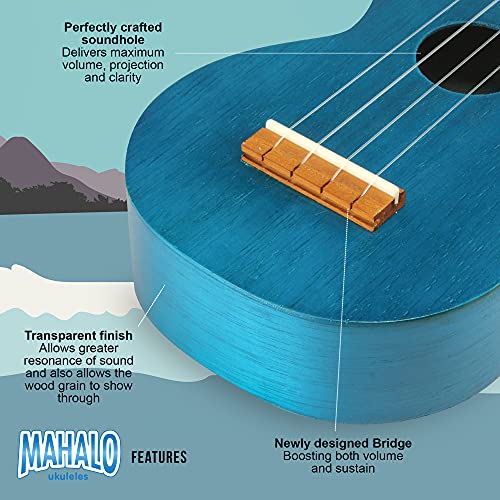 Mahalo Kahiko Ukulélé Soprano avec Housse Bleu Satin - Les Beatles, Paul McCartney, John Lennon, RIngo Starr, George Harrison Mahalo Kahiko Ukulélé Soprano avec Housse Bleu Satin – Image 4