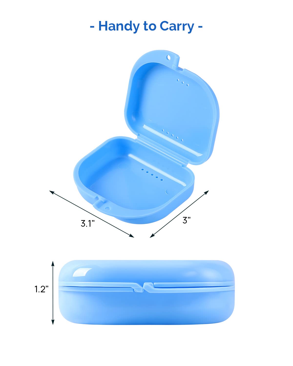 JMU Estuche de retención, estuche de retención de ortodoncia con orificios de ventilación, estuche protector bucal, rosa | Contenedor de almacenamiento dental de plástico, soporte protector bucal con cierre a presión
