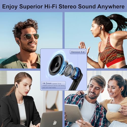 Image of Wireless Ear Buds Earbuds Wireless Bluetooth 5.4 Headphones for Samsung S26 | for Android Phone Samsung Galaxy S26 Ultra S25 FE Edge A17 A16 5G A36 A15 A35 A56 A26 iPhone 17, in-Ear Earphones Headset