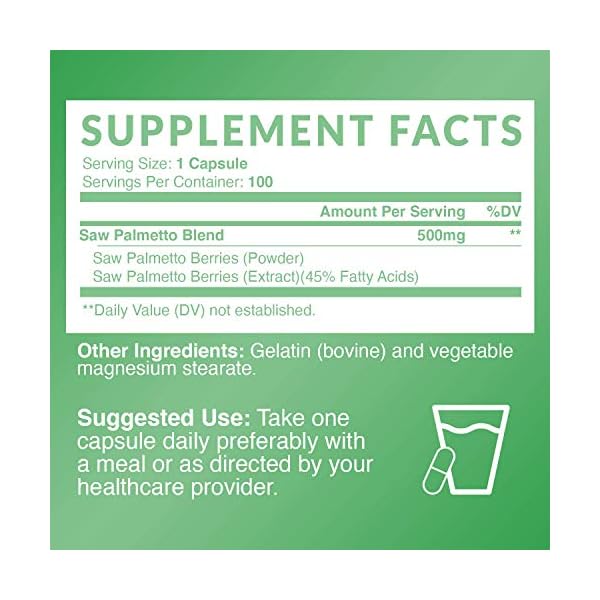 Saw Palmetto for Men Prostate Supplements | Prostate Support Supplement for Mens Health | Potent Saw Palmetto for DHT, Urinary and Prostate Health | Over 3 Month Supply Mens Prostate & Hair Vitamins