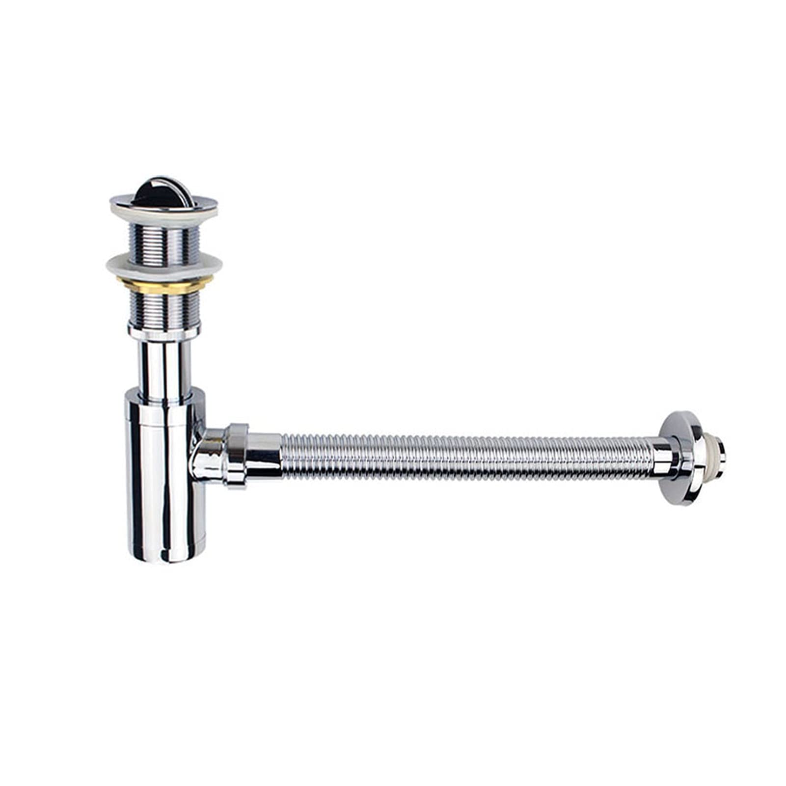 AnSafe Trampa de Botella, Sellado Antiolor Antibloqueo Accesorios para fregaderos Durable Sifón de Aleta Tubo de desagüe de Pared para Lavabo (Color : A, tamaño : 30cm)