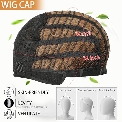 Image of Nnzes Short Wavy Bob Wig with Bangs for Women Shoulder Length Curly Soft Dark Root Honey Blonde Ombre Synthetic Heat-Resistant Fiber Hair for Daily & Party Use