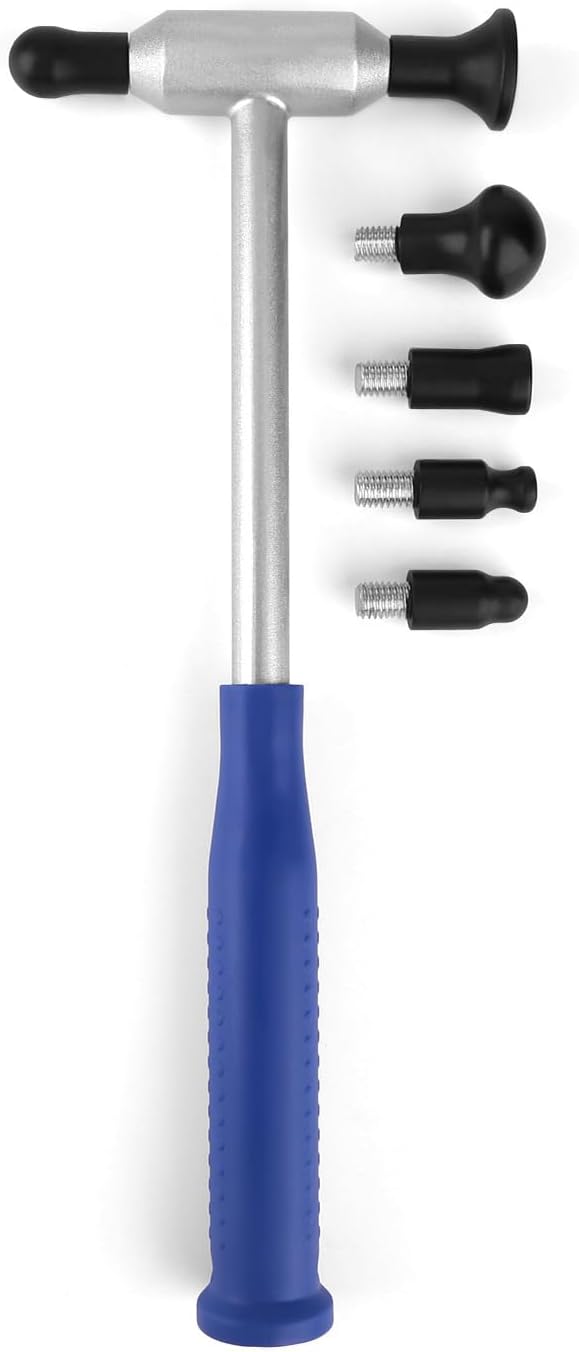Vehicle Repair Hammer 6 Piece None Scratch Heads Ergonomic Grip Suitable for Car Trucks SUV Bodywork Hails Damage Repair Hammer