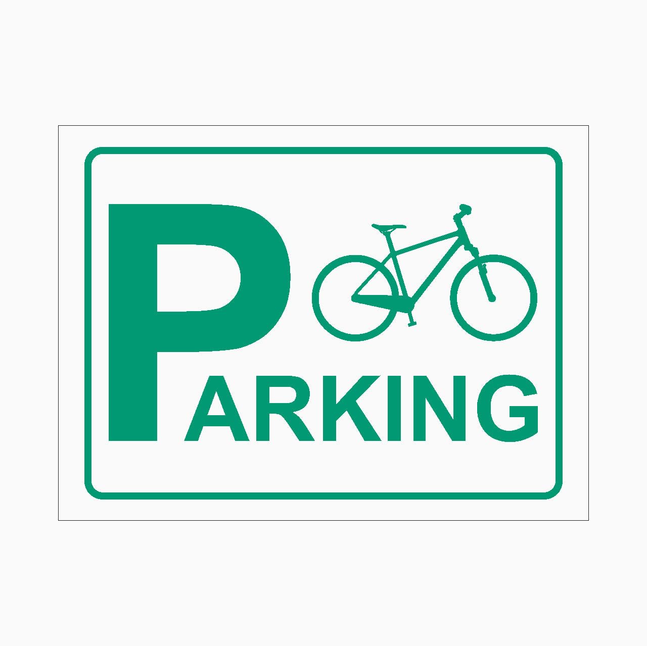 BICYCLE PARKING Sign, 12x8 Metal Tin Sign, guidance for dedicated bicycle parking areas.