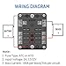 WUPP 12 Volt Fuse Block, Waterproof 6 Way Fuse Box with 6 Ground Negative Busbar for Automotive[100 Amp Max] [ATC/ATO Fuses] [LED Indicator] [2 Spare Fuse Slots] for Car Boat Marine RV DC 12-24V