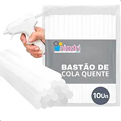 10 Refil Bastão Cola Quente 7mm Fina Transparente Para Pistola Pequena Para Artesanato - Niadri Imports