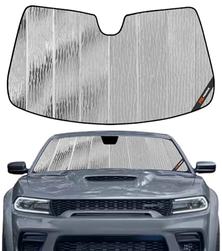 Pigenius Windshield Sunshade for Dodge Charger 2011-2023 Without Rearview Mirror Mounted Camera...