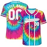 Photo Gallery gmdlsk maglia da baseball personalizzata per tie-dye jersey da baseball con nome e numero maglia sportiva a maniche corte con bottoni uniforme da baseball per uomini donne e bambini (s-4xl) Photo Gallery gmdlsk maglia da baseball personalizzata per tie-dye jersey da baseball con nome e numero maglia sportiva a maniche corte con bottoni uniforme da baseball per uomini donne e bambini (s-4xl)