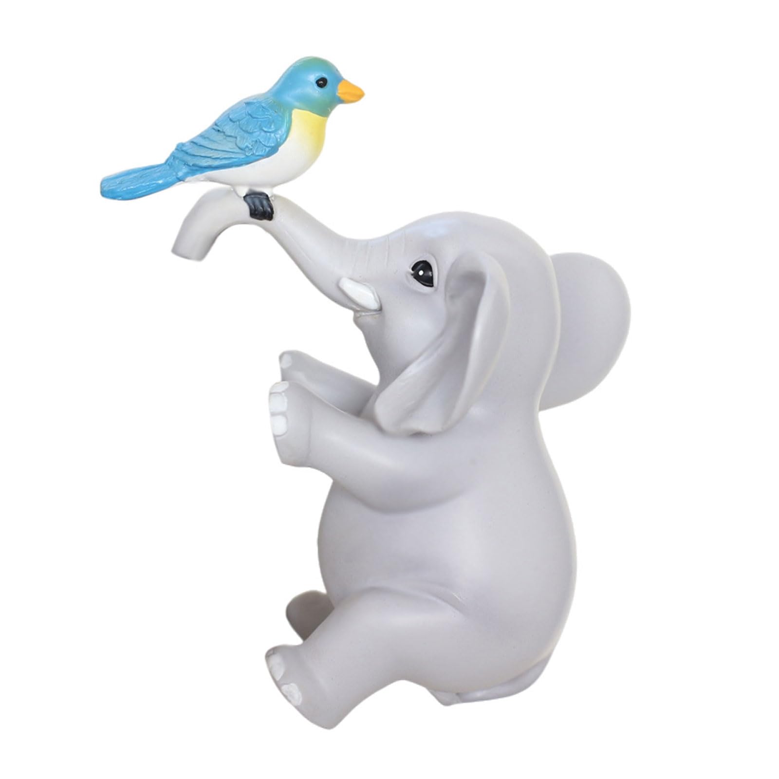 BOYANDM Creative Elephant Bird Resin Hanging Planter for Garden and Home Decor Resin Elephant Bird Statue
