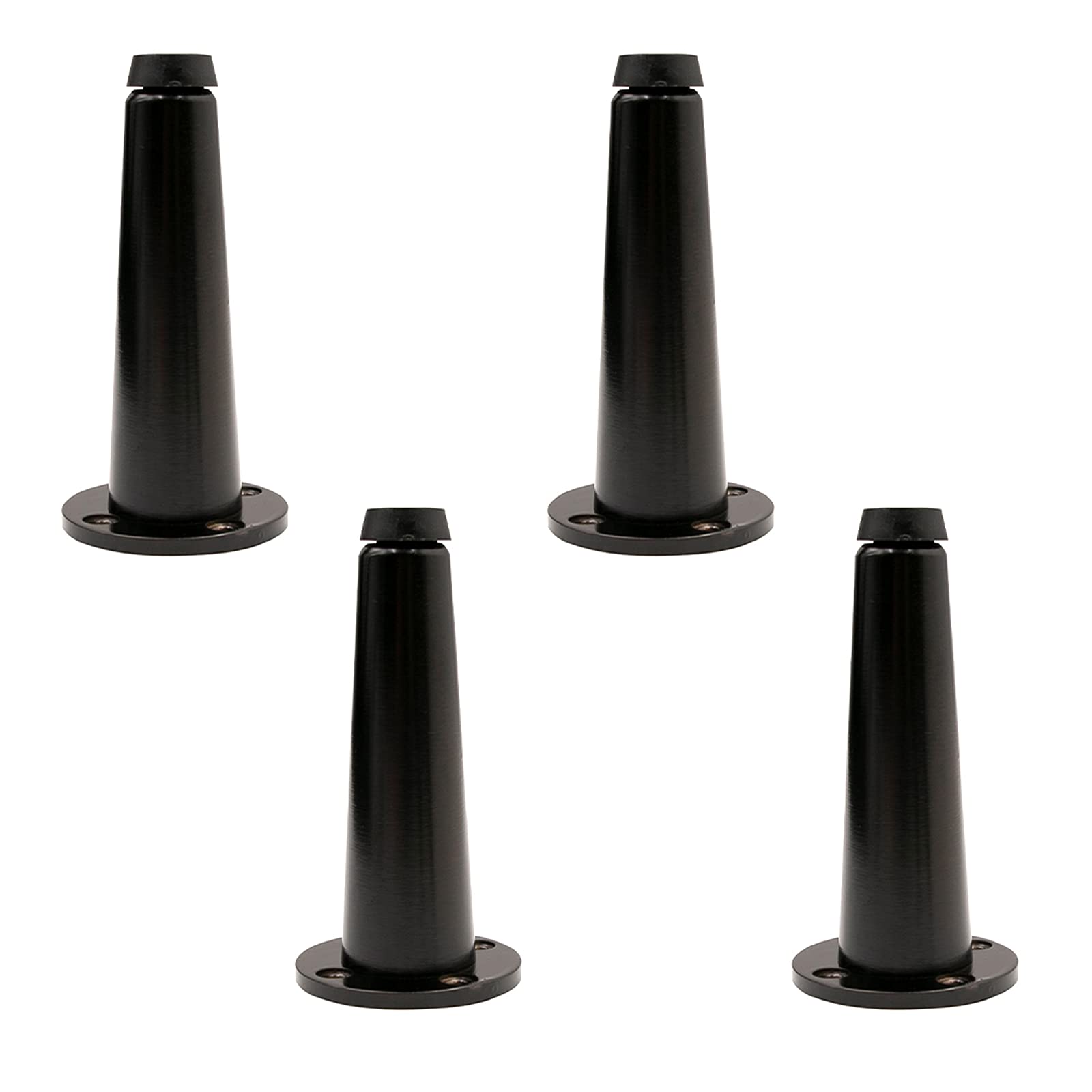 4 Gambe per Mobili in Rame Puro,Gambe da Tavolo,Gambe Regolabili in Ottone,Piedini per Mobili,Altezza Regolabile 0-10mm,Capacità di Carico Fino a 1000KG,per Armadio,Guardaroba (100mm/3.9in,Black)