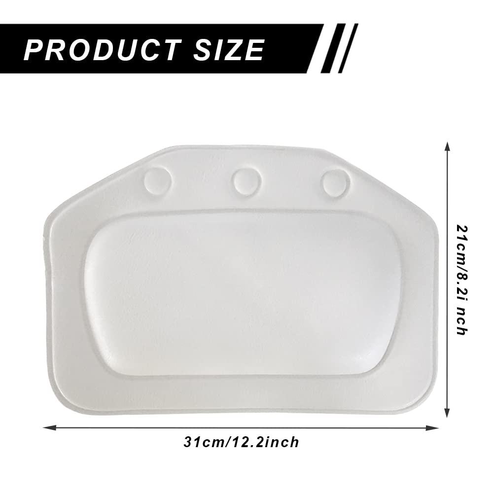Bathtub Pillow, Luxury Bath Pillow With Non-slip Suction Cups Waterproof Pvc Bath Pillows For Head And Neck Fits All Bathtub And Home Spa 21 X 31cm~p130136836