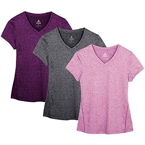 icyzone Women's V-Neck Workout T-Shirt Pack Cover