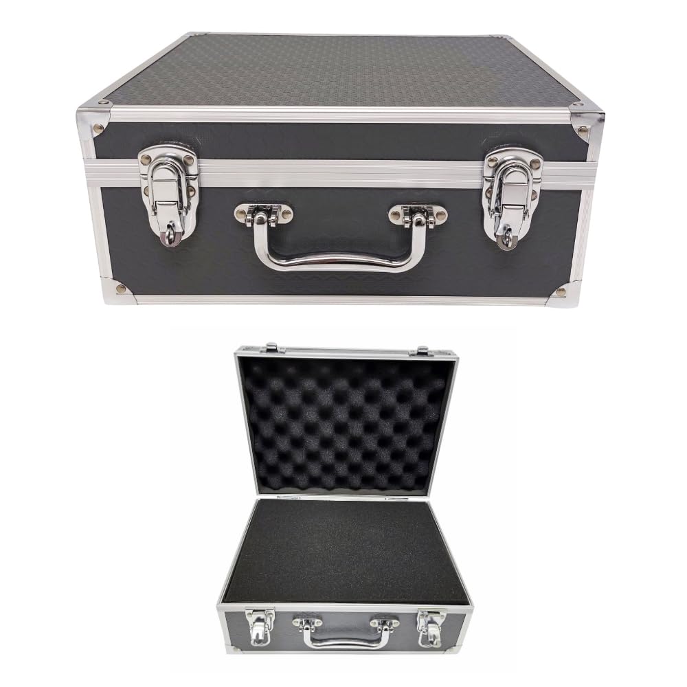 ROC Cases A009 Small Grey Protective Durable Flight Case Storage Box with Removable Foam Block Insert A009 Case Photography Engineer Case L 310mm x W 240 mm x H 130mm