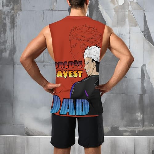 Image of Zhyaj Summer Tanks Top for Men Flag Graphic Print Sleeveless Shirts Casual Working Out Vest T-Shirts Loose-Fit Men's Tank