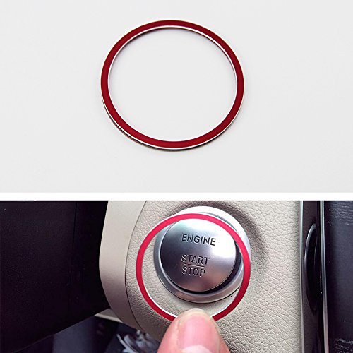 Angelguoguo Car Engine Strat Stop Ignition Switch decoration Ring Sticker For Mercedes Benz A Class B Class C Class E Class GLK GL GLA