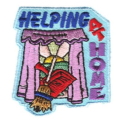 Generic Girl Boy Cub HELPING AT HOME Chores Jobs Reward Fun Patches Crests Badges SCOUT GUIDE Iron On Patch Perfect for Jackets, Hats, Backpacks, Uniforms and More