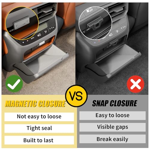 Image of Trash Can Compatible with 2023-2025 2026 Honda Pilot Trash Bin Magnetic-Closure Garbage Can Magnetized Trash Bin Extra Rear 2nd Row Storage Box for 2024 Pilot Accessories