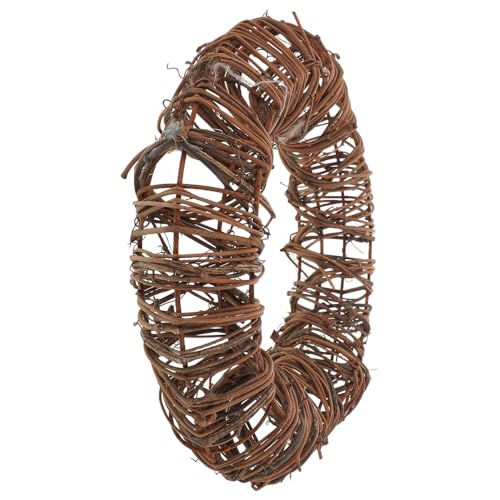FIXOSHEE Natürlicher Rattankranz 24cm Runder Weinrebenzweig...