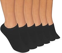 Women’s 6/12 Pairs Trainer Low Cut White, Black, Design Ankle Socks | Indoor/Outdoor Sports, Running, Walking, Athletic Wear & Home Workouts | Everyday Casual | Soft, Durable & Quick Drying | Size 4-7