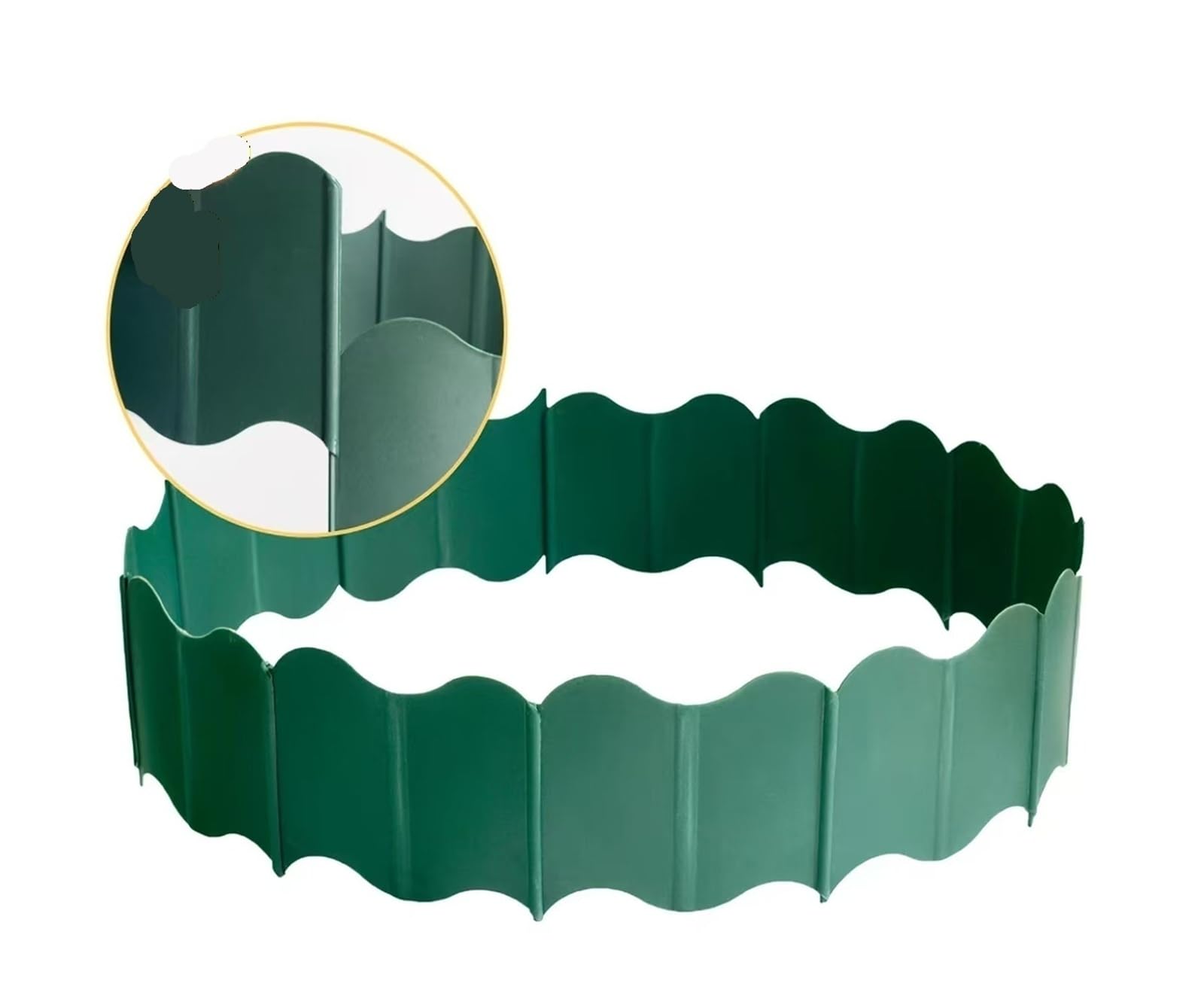 Dqzrtueca Green Edging Kit, Lawn Garden Landscape Edging Flower Bed Border 20 Pcs 5.9X5.5in Pp(Green)