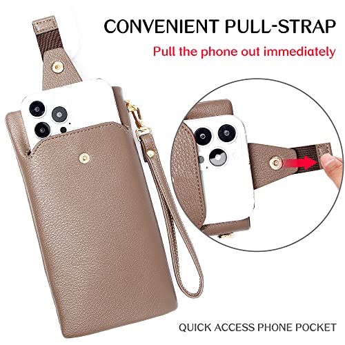 Womens Wallet RFID Large Capacity Zip Around Wallet PU Leather Credit Card Holder Clutch Wristlet Wallet Travel Purse3