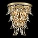 Allegri 031920-039-FR001 Carmella - Three Light Wall Sconce, Brushed Brass Finish with Firenze Clear Crystal