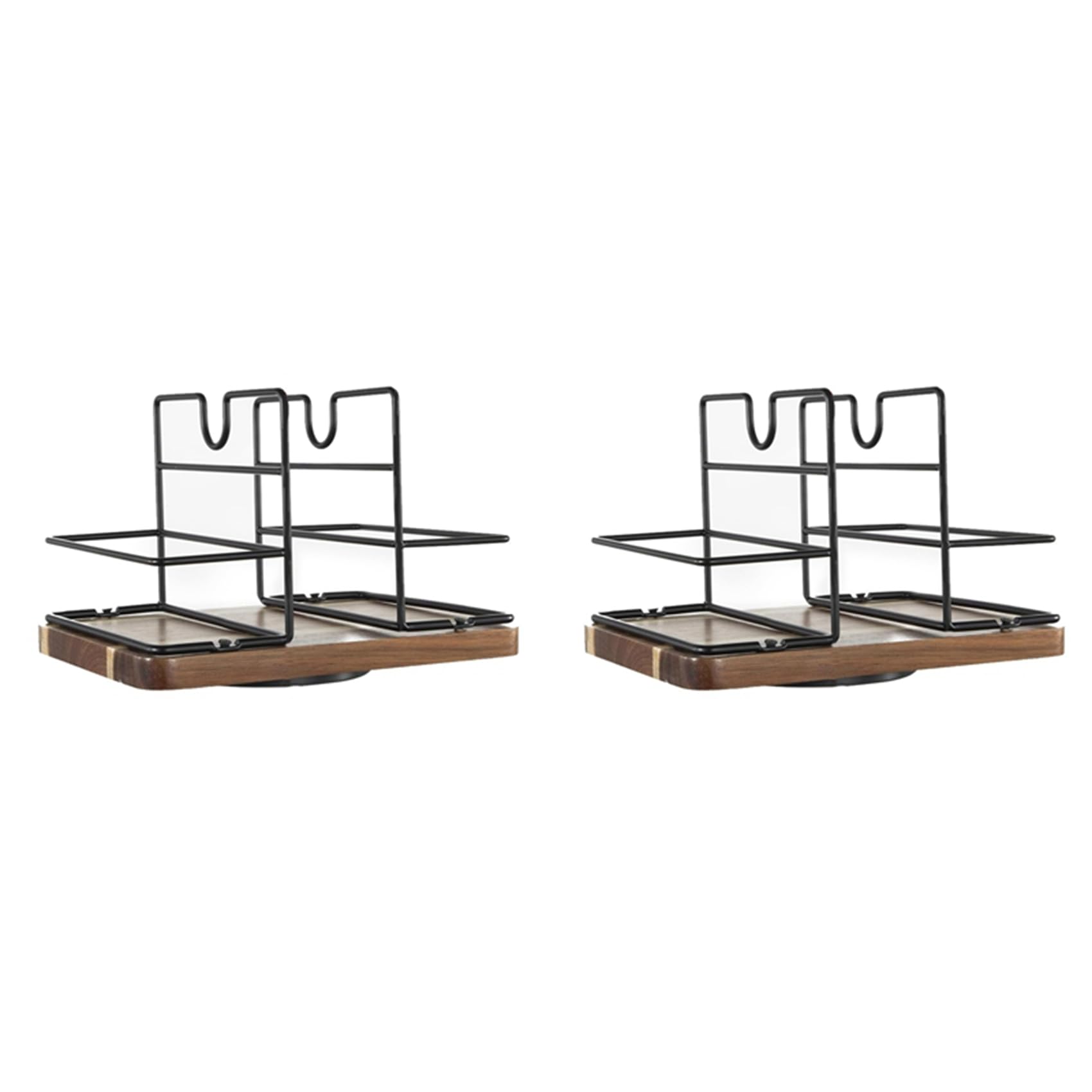 Hndhbfgrt 2X Napkin Holder Rotating Metal Napkin Holder with Salt and Pepper Shakers, Rotating Standing Napkin Dispenser