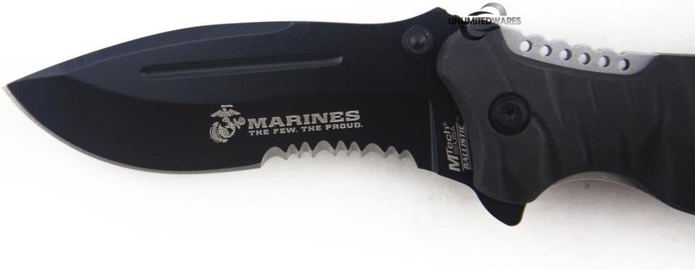 Ace Martial Arts Supply USMC Marines Reaper Assisted Opening Folding Knife 4.75-Inch Closed